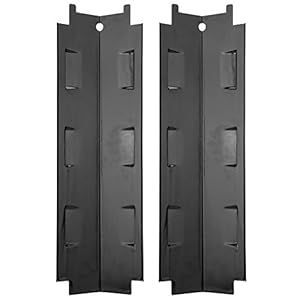 Universal Grill Heizplatte, Edelstahl Grill Aromaschienen Ersatzteile Flavorizer Bars Grill Wärme Zelt Porzellan Stahl Hitzeschild für Charbroils Grill, 14 5/8" L x 4 1/4" W (2er Pack)