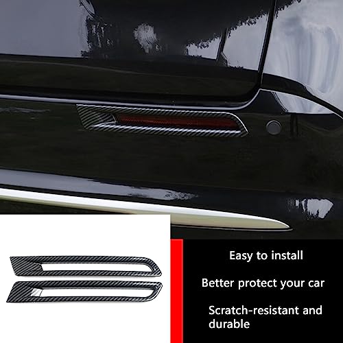 Image of Car Accessories Fit for Toyota Sienna 2021 2022 2023 2024 2025 2026 Exterior Rear Bumper Reflector Fog Lights Cover Trim (Carbon Fiber) ABS 2 PCS