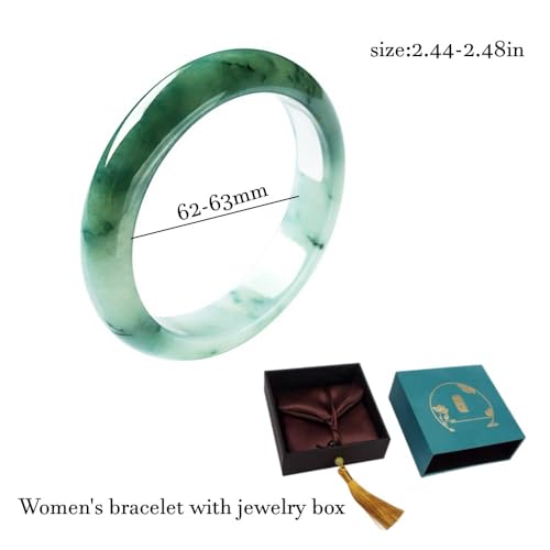 URED Floating Green Jade Bangle Bracelet For Women Narrow Feng Shui Bracelet Good Luck jade Bangle Genuine Healing For Woman Yoga meditation mother gift Birthday good luck3
