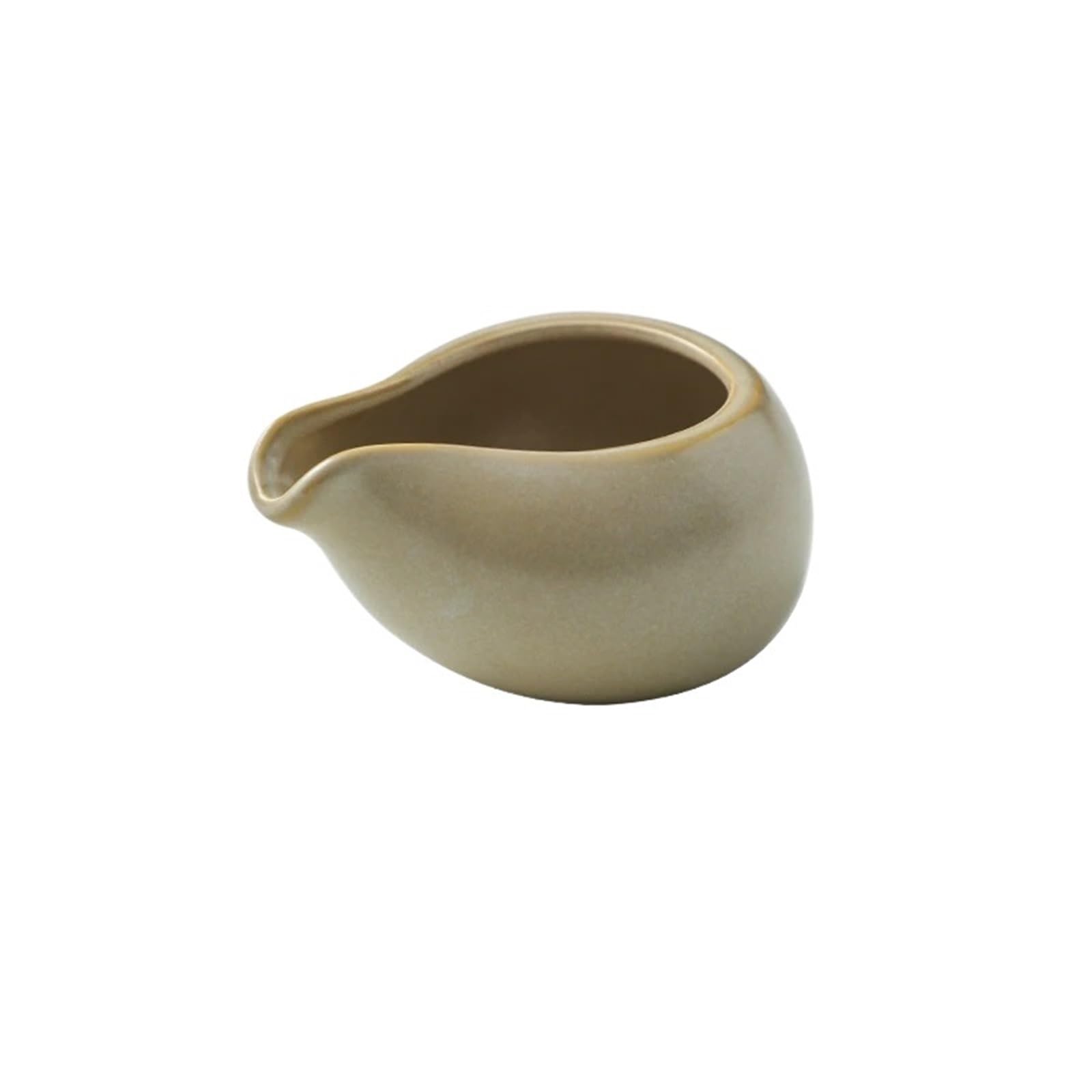 Taza de leche cerámica, tarro, taza y miel, café, cubo jugo, azúcar, for el hogar, 2 uds Para Espumar(Brown yellow-100ml)