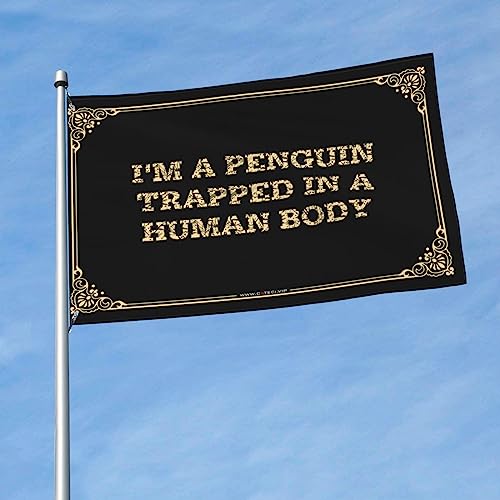 w AX[g tbO I'M A Penguin in in a Human body Flag R[q[o[  iւ̖ʔMtg(J[: J[ATCY:60X90CM)