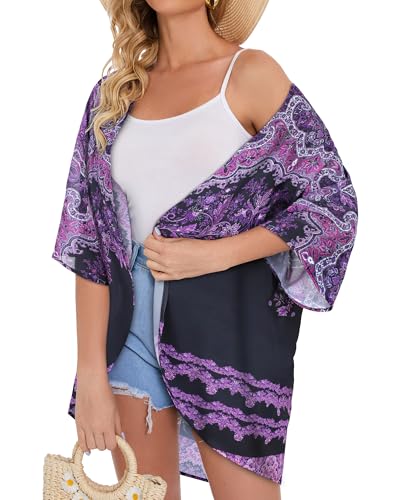 Image of Swimsuit Coverups for Women Sarong Beach Bikini Wrap Sheer Short Skirt Chiffon Scarf for Swimwear