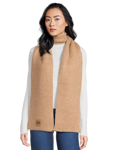 UGG Unisex Chunky Rib Scarf Camel One Size