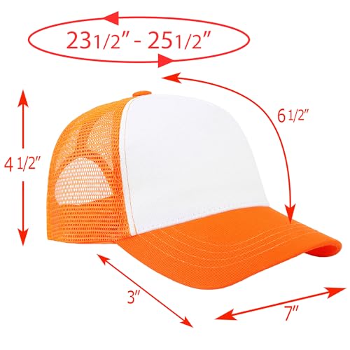 Image of Falari 5-Panel Mesh Baseball Cap, Trucker Hat, Structured Plain Design, Cotton, Adjustable Size