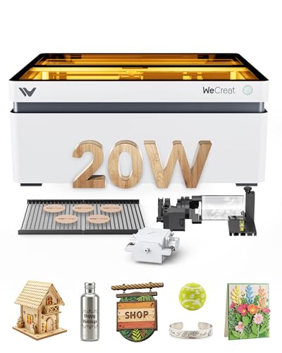 WECREAT Vision 20W Laser Engraver, Auto-Lifting for 5.5