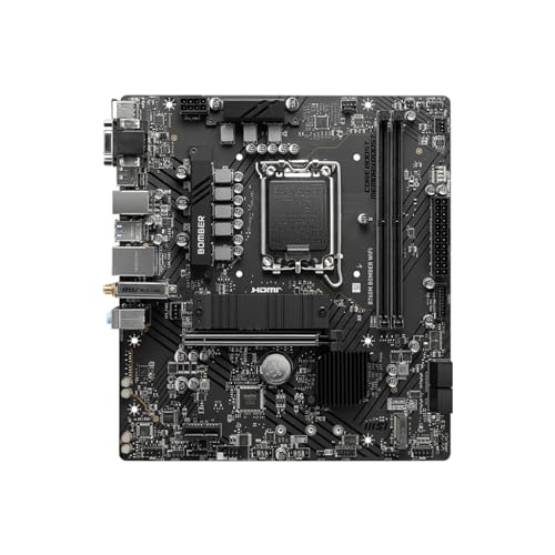 MSI B760M Bomber WiFi Motherboard, Micro-ATX - Supports 14th/13th/12th Gen Intel Core Processors, LGA 1700 - DDR5 Memory Boost 6400MHz/MAX, PCIe... - Image 2