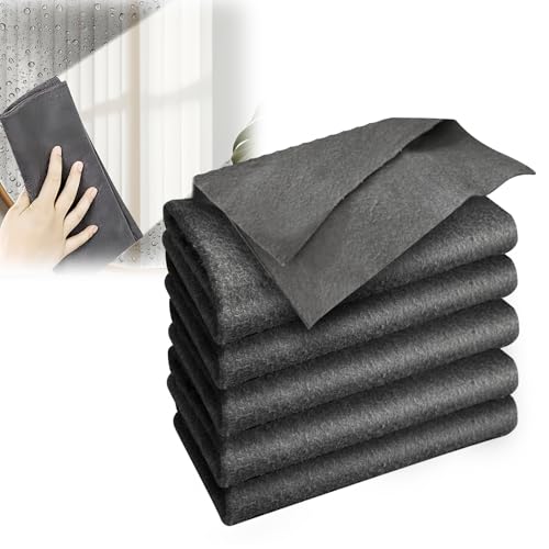 FRAGRANTGARDEN Thickened Magic Cleaning Cloth Reusable Magic Cleaning Cloths for Glass Streak Free Microfiber Magic Cleaning Cloth Reusable Rags for Kitchen Windows Mirrors Cars (5)