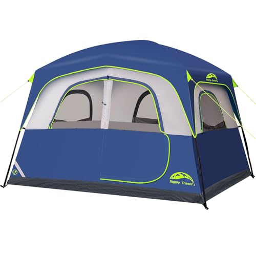 Happy Travel Tent 6 Person Tents for Camping, Waterproof Easy