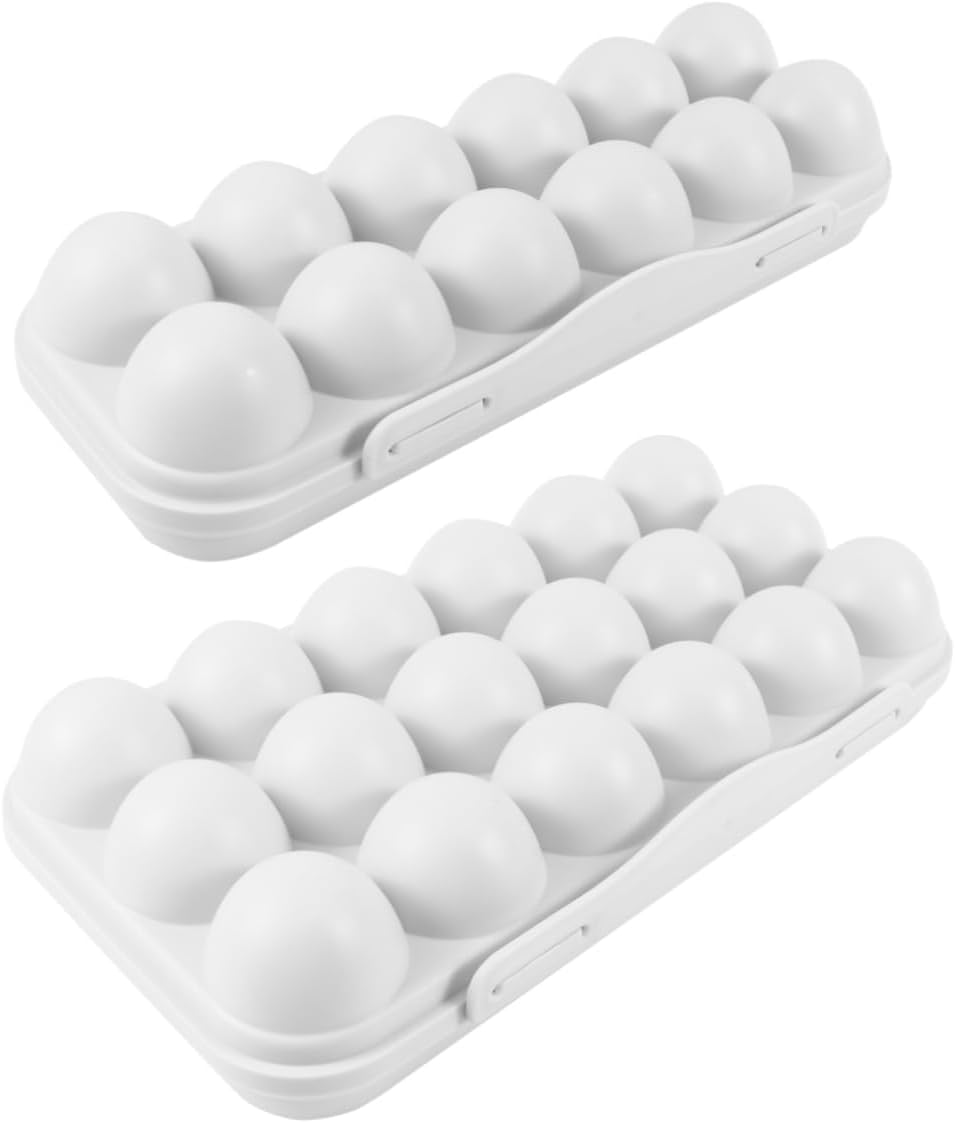 Angoily 6 Pcs Egg Holer Clear Container with Lid Travel Fridge Containers for Food Magazine Holder Egg Holder for Fridge Egg Tray for Travel Tray Drawer Tray Crisper Superimposed