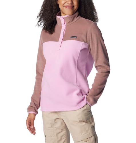 Image of Columbia Womens Benton Springs Half Snap II Pull Over Fleece Jacket, Dark Stone /Canoe /Vintage Blue, 3X
