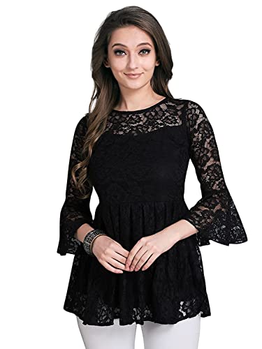 Image of Women Russel Net with Crepe Inner Net Tops || Casual Tops for Women