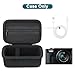 Canboc Carrying Case for Panasonic LUMIX ZS99/ LX10/ ZS80/ ZS100/ ZS70/ ZS200/ ZS60 4K Digital Camera, Point and Shoot Camera Bag, Zipper Mesh Pocket fits USB Cable, Batteries, Black