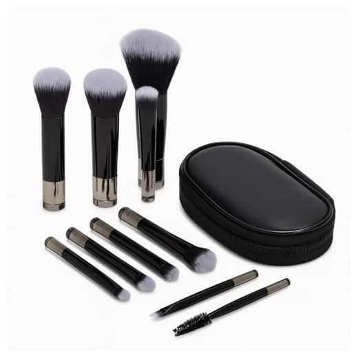 Kit Portátil de Pincéis de Maquiagem 10 Peças com Estojo – Mini Brushes Profissionais para Viagem, Cuidado Diário e Make Completa