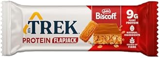 JB's TREK High Protein Flapjack Biscoff - Plant Based - Vegan Snack - 50 g x 16 bars