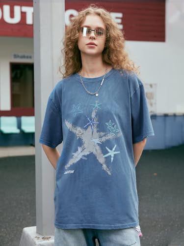 Men's Graphic Tees Shirts Unisex Cotton Vintage T-Shirt Summer Oversized Tee Streetwear Aesthetic Casual Top4