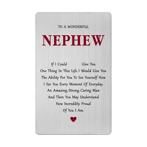 Weihnachtskarte für Neffen - an meinen Neffen - Geburtstag, Weihnachtsgeschenke von Tante - Valentinstag, Vatertag, Ostern, Abschlussfeier