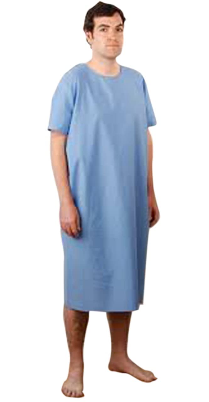 MEDI-AP Unisex Patient Gown Plain Free Size Cotton Fabric Blue (B09SZ6MFN3) Amazon Price History, Amazon Price Tracker