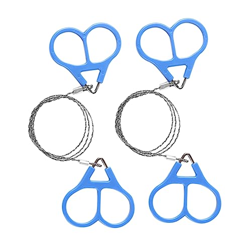 NULYLU Outdoor Saws 2pcs Emergency Wire Saws Stainless Steel Fretsaw for Survival and Camping Supplies