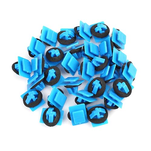 A ABSOPRO Clips de fixation de pare-chocs en plastique pour Hyundai pour Kia, couleur bleue (lot de 30)