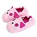 MASOCIO Chausson Enfant Fille Pantoufle Enfants Hiver Peluche Chaussure Antiderapant Taille 23 24 EU Chat Rose 1