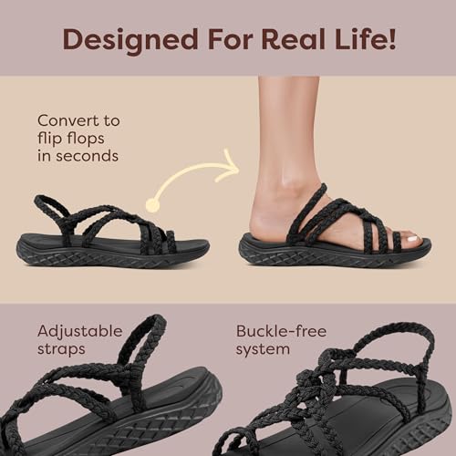 Image of Plaka Explore Walking and Hiking Sandals for Women with Arch Support