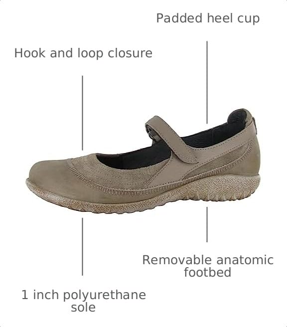 Image of NAOT Footwear Women's Kirei Maryjane with Cork Footbed and Arch Comfort and Support - Lightweight and Perfect for Travel- Removable Footbed