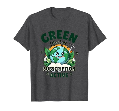 Green Lifestyle Subscription Active Earth Day T-Shirt, Men, Dark Heather