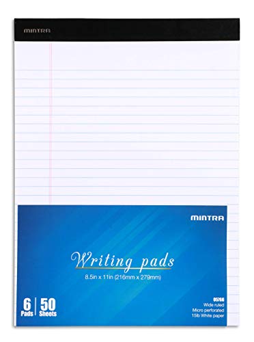 Mintra Office – 50 folhas por bloco de notas – bloco de notas com microperfurado/papel para caderno