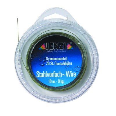 Jenzi Stahlvorfach auf 10-m-Spule mit 20 St. Quetschhülsen 9kg