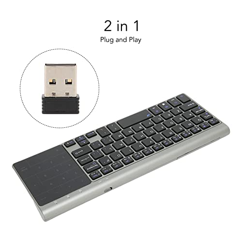 2,4 G Kabellose Tastatur, Touchpad, Tragbare Kabellose Tastatur mit Empfindlichem Touchpad, Batteriebetrieben, für IOS, – Bild 3