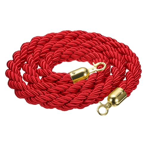Corde de barrière rouge et doré 2 m idéale pour sublimer l'accueil de vos événements