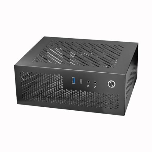 Xiniy A09 HTPC Caja de Computadora Mini ITX Chasis de PC para Juegos Chasis de Escritorio USB3.0 Tipo-C Caja de Computadora Caja de Computadora DoméStica Negro