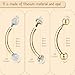 AROWRO Eyebrow Piercing Jewelry G23 Titanium Rook Piercing Jewelry Gold Vertical Labret Lip Jewelry Curved Barbell 16G Opal Eyebrow Rings 8mm