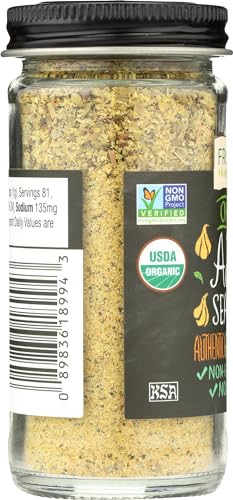 Image of Frontier Co-op Organic Adobo Seasoning, Sea Salt with Organic Garlic, Onion, Black Pepper, Oregano, Bay Leaf, Turmeric | 2.86 Ounce (Pack of 1)