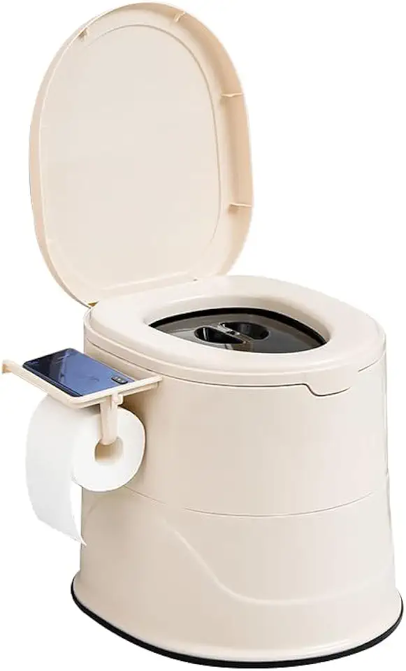 【Envio São Paulo】Vaso Sanitário Portátil Banheiro Químico Móvel para Idosos, Gestantes e Adultos — Compacto, Antiderrapante, Com Tampa Selada, Balde Interno Removível e Fácil para Uso Doméstico