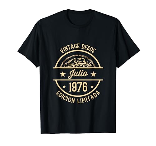 Cumpleaños Hombre Regalos Vintage Desde Julio 1976 Camiseta