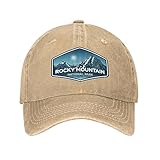 Hats for Men Camping Fitted Golf Hat for Men Funny Hats Adjustable Rocky Mountain National Park Funny Cap Natural