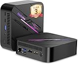 Blackview MP100 Mini PC 2025 Win11 Pro, AMD Ryzen 7 5825U(8C/16T, jusqu'à 4.5 GHz), LPDDR4 16Go RAM 512Go, WiFi6, 4K UHD Triple écran Tour PC, Double LAN, Mini Ordinateur VESA pour Bureau/Maison