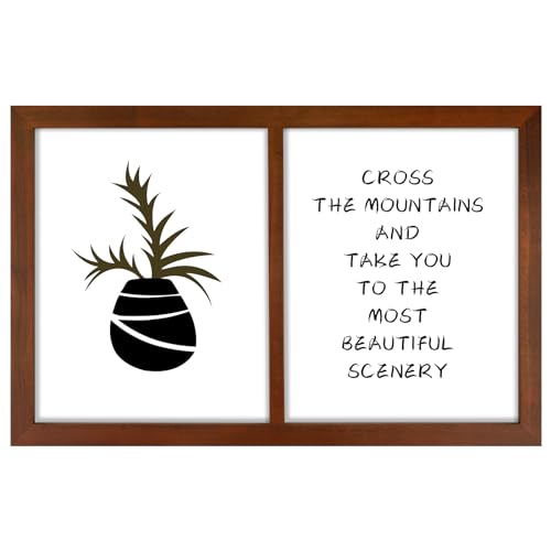 Golden State Art, 8x10 Double Picture Frame, Display Two 8x10 Photos(Brown)