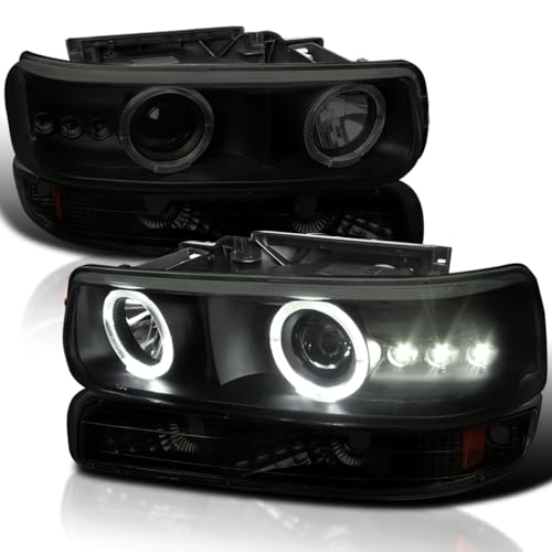 SPEC-D Halo Projector Headlights for Silverado Tahoe Suburban GMT800