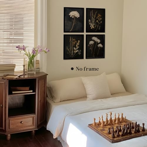 Image of WEFKODO Vintage Moody Botanical Dark Cottagecore Decor Wall Art Prints 8x10