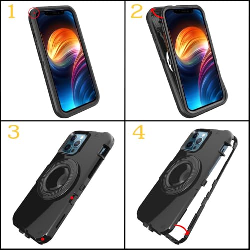 Coque de protection premium magnétique bleu pour iPhone 14 Pro