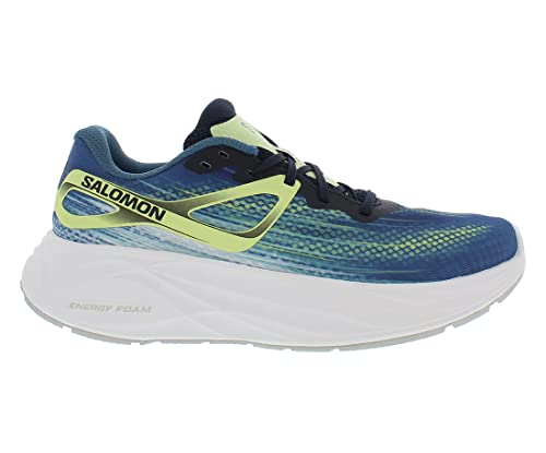 Salomon Aero Glide Mens Shoes Size 9.5, Color: Blue Ashes/Dark Sapphire/Sunny Lime-Blue