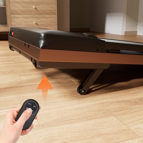 Image of DeerRun Walking Pad Treadmill with Incline, 12% Auto Incline Under Desk Treadmill, 3.0 HP, 300 lb Capacity, Portable Treadmill for Home Office, Remote & App Control