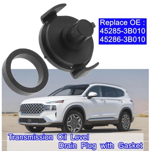 Image of Transmission Oil Level Drain Plug with Gasket for Hyundai Elantra, Tucson, Sonata & Kia Optima, Soul, Sportage, Telluride, Replaces 45285-3B010, 45286-3B010