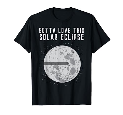 Flat Earth Solar Eclipse Moon Funny Conspiracy Theory Gift T-Shirt