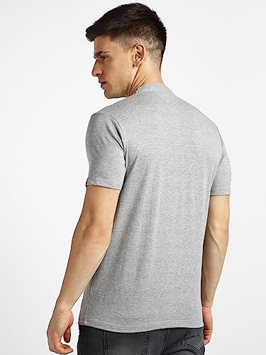 Image of Urbano Fashion Men's Multicolor Solid Mandarin Collar Slim Fit Cotton T-Shirt Pack of 3
