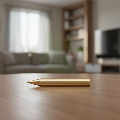 Image of Brass Kilak |Size- 4 Inch Approx |Weight of 1 Kilak- 146gm Approx | Conical Rod | Vastu Nail for Vastu Dosh Correction | Vastu Remedy | Vastu Kilak Remedy | (Set of 5)