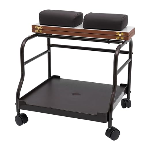 Carrito Spa para Pies con Mesa Plegable y Ruedas Giratorias