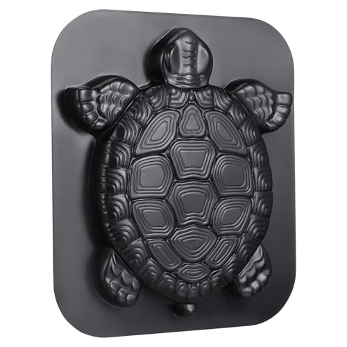 TOVINANNA Turtle Shape Concrete Paving Mold, DIY Patio Paving Stone Maker, Black ABS Plastic, Reusable Garden Lawn Driveway Paver